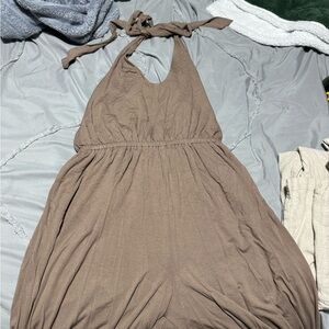 Brown Sleeveless Dress